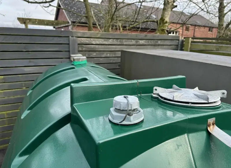 Professional oil tank removal in progress